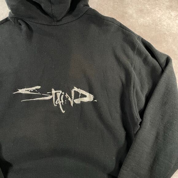 Vintage Staind Rock Band Embroidered Front And Back Baggy Black Pullover Hoodie - Picture 8 of 11